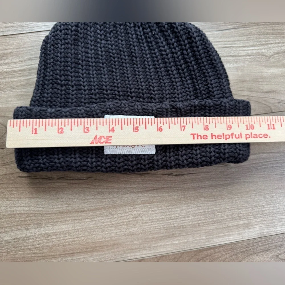 LOVE YOUR MELON Beanie Hat Cuffed Style Cotton Black with White Men’s Women’s